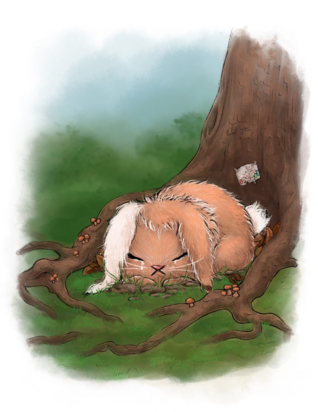 Illustration für Himmeldonnerglöckchen von Jasmin Zipperling: Traurige Hopsi (c) Esther Wagner