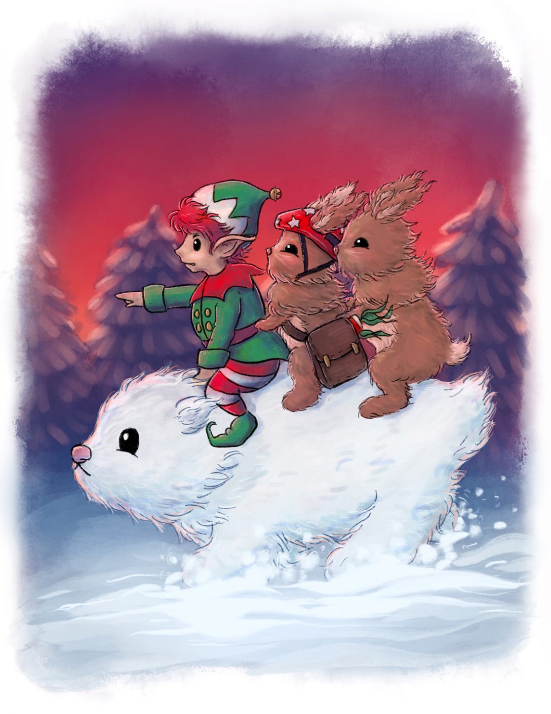 Illustration für Zickiger Zuckerguss: Schnell zurück zur Weihnachtswerkstatt (c) Esther Wagner